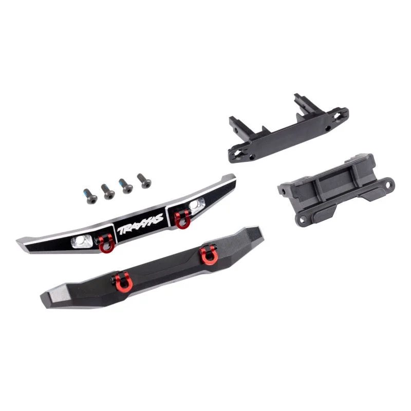 Traxxas 9735X – Bumper, front (1), rear (1), aluminum (black-anodized) Bronco