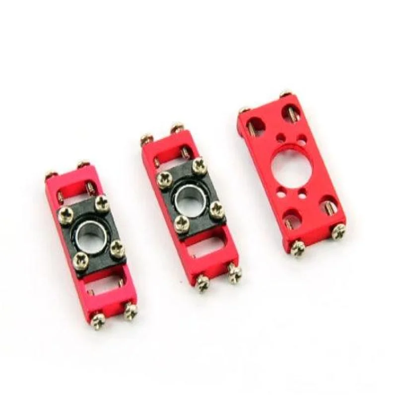 Xtreme  B130X26-RC Spare Bearing Blocks & Motor Mount for CF Frame B130X ( Red )