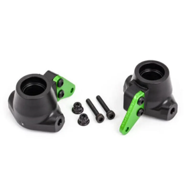Traxxas 9637G Steering blocks left & right/ Green steering block arms TRA9637G