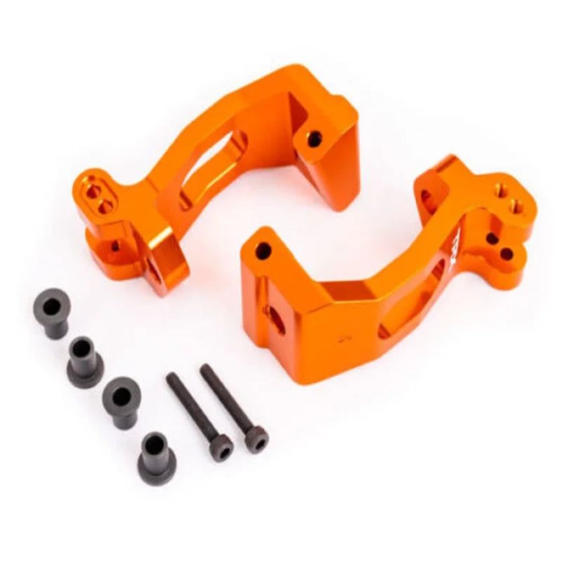Traxxas 9532T Caster blocks (c-hubs), 6061-T6 aluminum (orange-anodized)