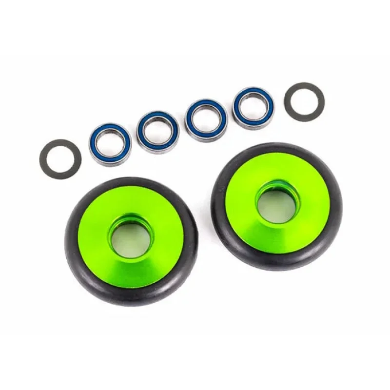 Traxxas TRA9461G Aluminum Wheelie Bar Wheels, Green