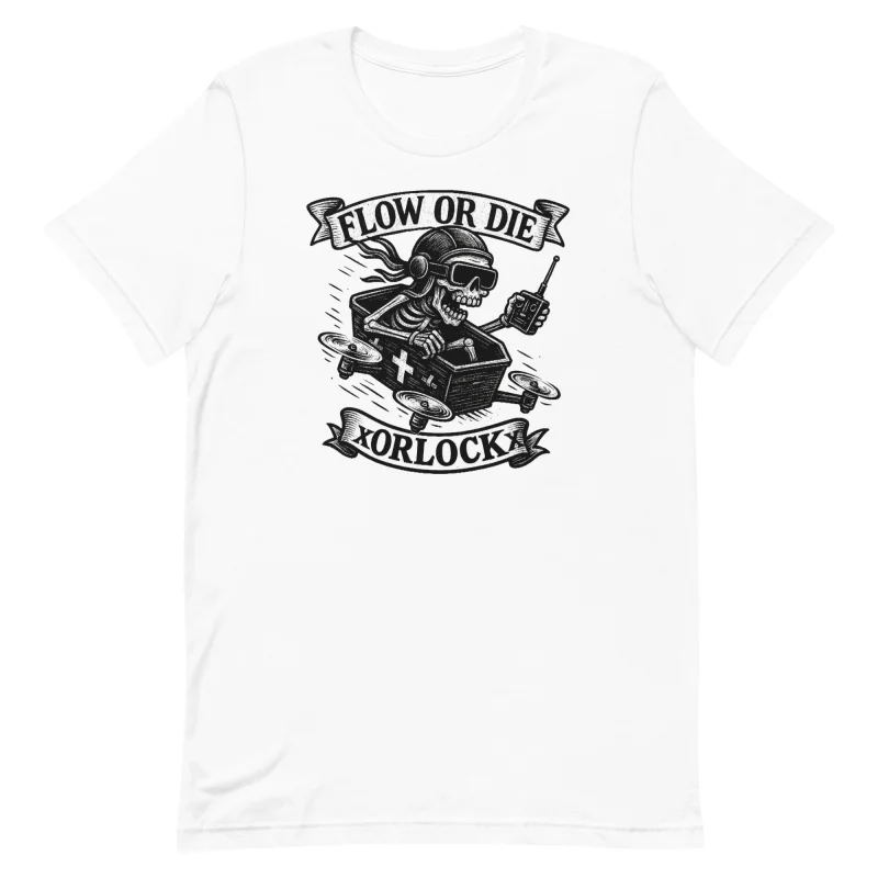 xORLOCKx “Flow Or Die” FPV Tee White