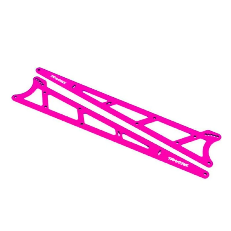 Traxxas 9462P Side Plates Wheelie Bar Pink (Aluminum) (2) Drag Slash