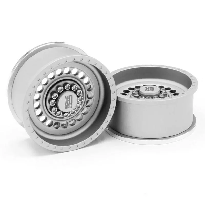 Vanquish IRC00311 KMC 1.9″ XD136 Panzer Crawler Wheel (Silver) (2)