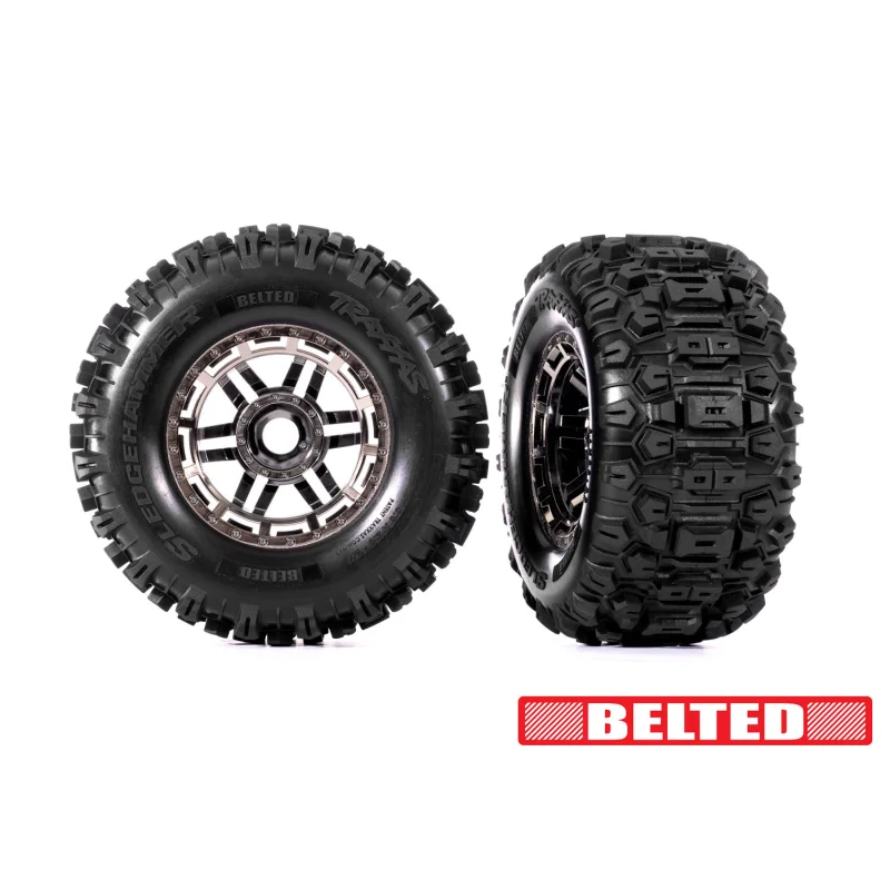 Traxxas 8979A Maxx 2.8″ Chrome Wheels & Sledgehammer Tires (2)