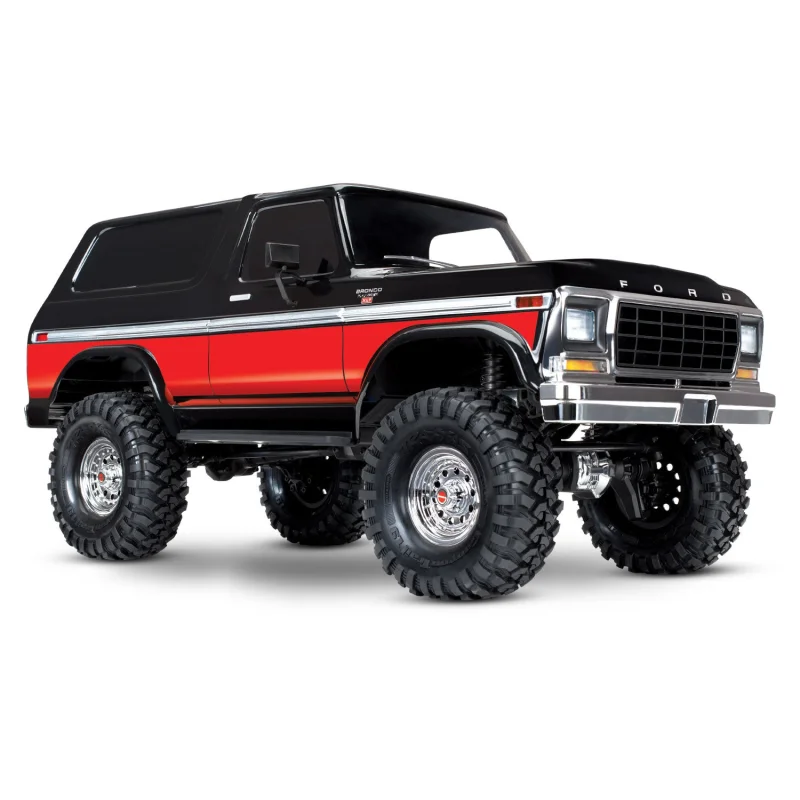Traxxas TRX-4 1/10 Trail Crawler Truck w/1979 Bronco Clipless Body Red