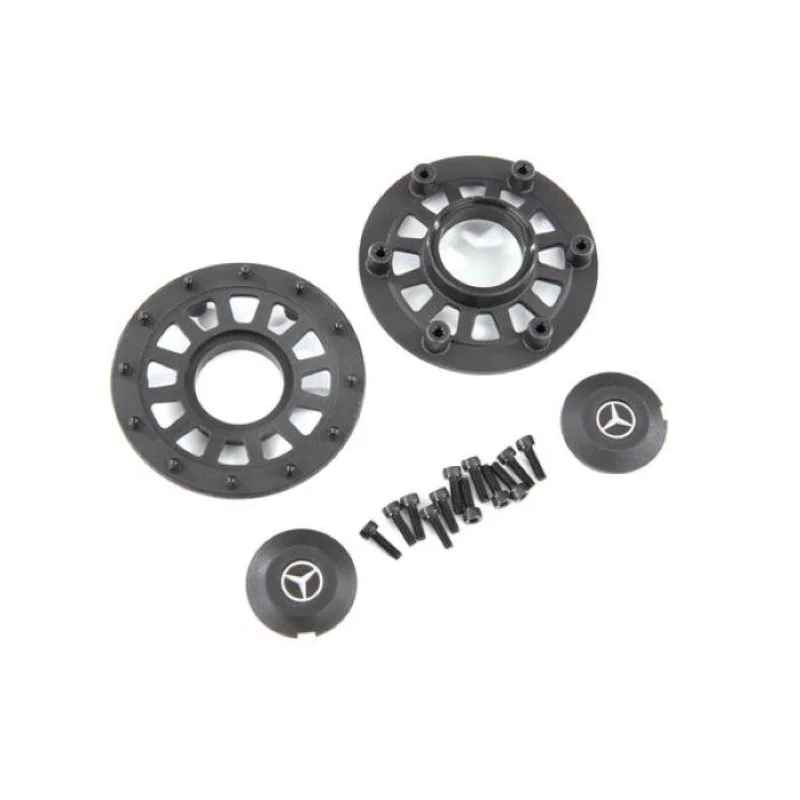 Traxxas Center Caps (2)/ Beadlock Rings (Requires #8255A Extended Stub Axle)