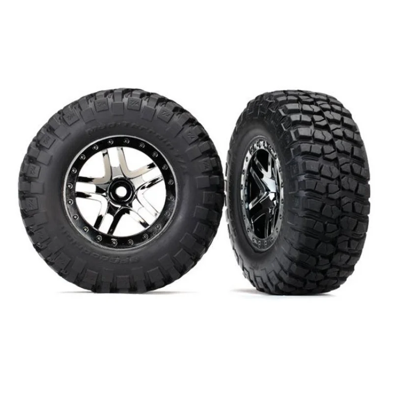 Traxxas Tires/Wheels Assembled Glued (SCT Split-Spoke Beadlock Wheels) Slash 4X4