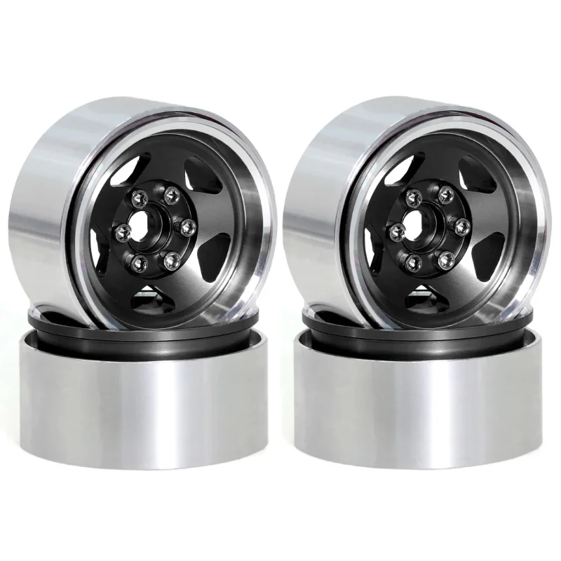 2.2″ Aluminum Wheels Black (4) 1/10 Rock Crawler