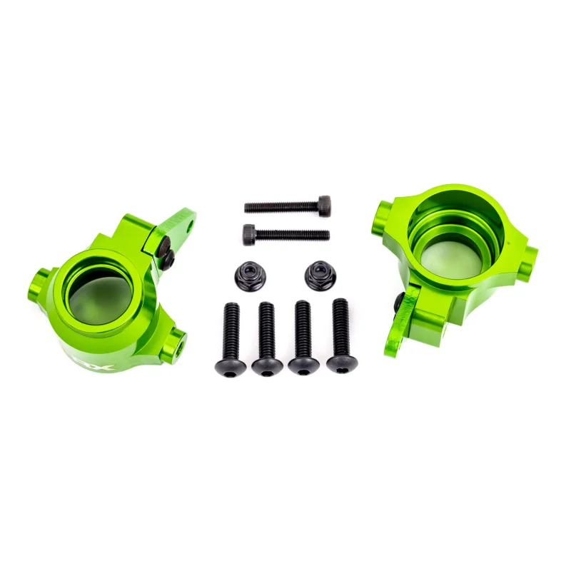 Traxxas 9635G Green Aluminum Steering Blocks Sledge